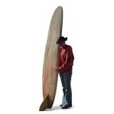1960s Glassed Fin Longboard Surfboard 114" x 22"