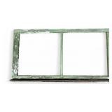 Architectural Salvage Green 2-Pane Window Frame