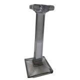 Clear Glass Square Pillar Candlestick Holder