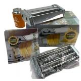 Chrome Manual Pasta Maker Machine Set with Box