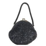 La Regale LTD Black Beaded Evening Bag