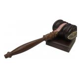 Ezra Brooks Gavel Whiskey Decanter 11"