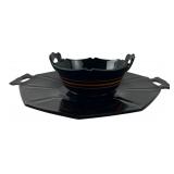 Attrib. L.E. Smith Mt. Pleasant Bowl & Tray