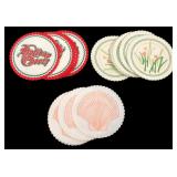 Vintage Assorted Scalloped Paper Drink Coasters