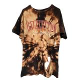 Led Zeppelin Bleach Tie-Dye Distressed T-Shirt