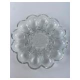 Princess House Style Glass Deviled Egg Tray