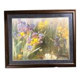 Thï¿½rï¿½se Guï¿½rin Framed Iris & Lily Pond Art Print