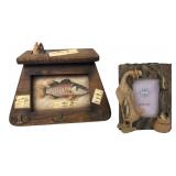 Rustic Fishing Theme Key Holder & Picture Frame