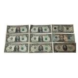 US Currency Lot Star Notes & Sequential Bills