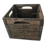 Lansing Dairy Co. Wooden Dairy Crate