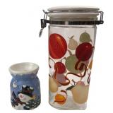 Christmas Snowman Wax Burner, Glass Jar & Tarts