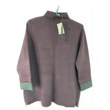Tahari Plum Mock Neck Top Size L