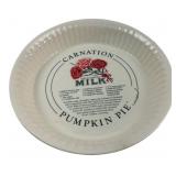 Carnation Milk Pumpkin Pie Recipe Dish 10" Dia.