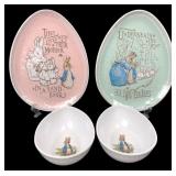 Pottery Barn Kids Peter Rabbit Egg Plates & Bowls