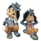 Pr. Japanese Mid-Century Ceramic Hobo Figurines