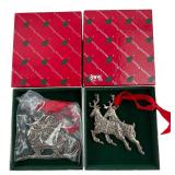 Reed & Barton Silverplate Sleigh & Reindeer