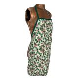 Vintage Holly Berry Print Christmas Apron