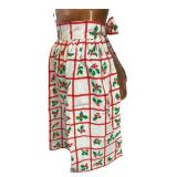 Vintage Christmas Holly Print Apron 22" Drop