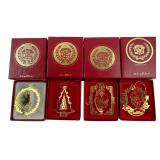 4 Cadillac 24kt Gold Finish Ornaments