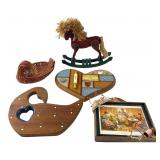 5-Piece Country Folk Art Wooden Decor Group