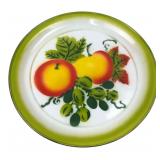 Enamelware Round Fruit Tray 18" H
