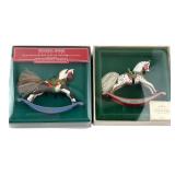 Hallmark Rocking Horse Ornaments 1985 & 1990