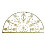 Painted Scrolled Iron Demilune Transom Grille