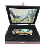 Eagle Motif Folding Pocket Knife in Display Box