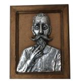 Framed Aluminum Relief Portrait Plaque