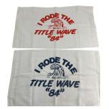 Pr. Vintage 1984 Title Wave Souvenir Towels 32x14
