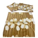 MCM Printed Linen Tulip Napkins Set of 6 16x17