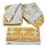 VTG Martex Fleur-de-Lis Bath & Hand Towel Set