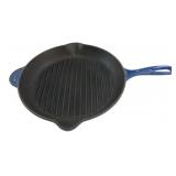 Le Creuset Blue Enameled Cast Iron Grill Pan