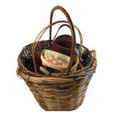 Mixed Lot of Five Assorted Woven Baskets