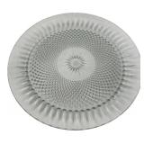 Clear Pressed Glass Diamond Pattern Platter