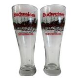 Budweiser Clydesdales Large Pilsner Glasses Pair