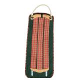 Rustic Plaid Fabric Sled Wall Hanging