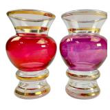 Attrib. Bartlett-Collins Colored Glass Vases