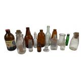 Assorted Vintage Glass Bottles