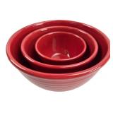 Chantal Red Ceramic Nesting Bowls