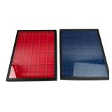 Pair of Glass Top Compartment Display Cases