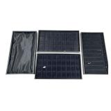 Set of 4 Black Jewelry Display Trays 8 1/2" x 15"