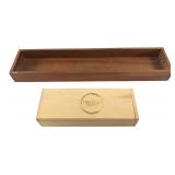 Two Wood Storage Boxes 8 in and 16 in