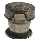 Victorian Embossed Collapsible Pocket Travel Cup