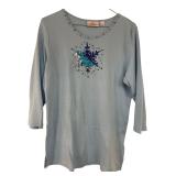 Sequined Snowflake Top Size S
