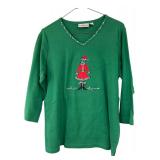 Christmas Elf Rhinestone Top S