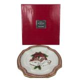 Fitz and Floyd Holiday Bells 10" Canape Plate
