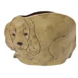 Studio Art Pottery Dog Vessel 10x6"