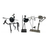 3 Scrap Metal Hardware Figure Sculptures