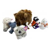 Assorted Plush Toys Lot of 6 Puffkins Peanuts